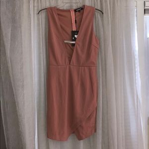 Blush colored mini dress